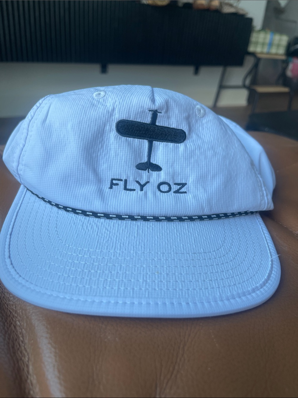 Fly Oz Embroidered White Baseball Cap